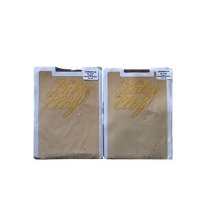 (2) Le Calze di Elly Ultra Sheer RHT Stockings Sz SM 20 Denier KL 215 New Italy